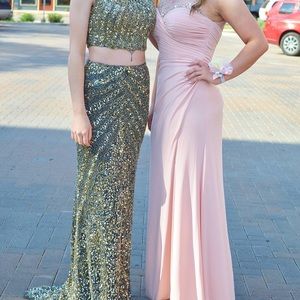 Light pink prom dress